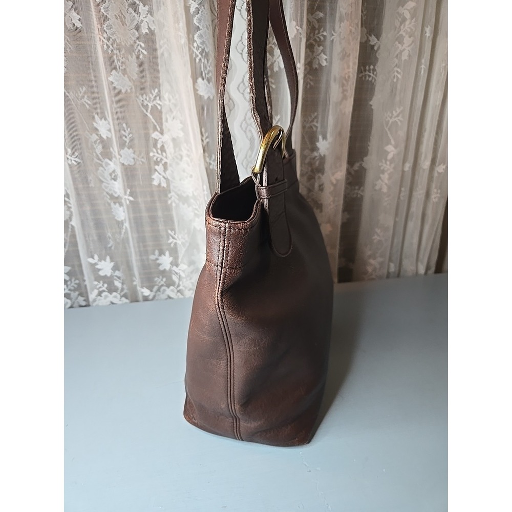 Vintage COACH Brown Leather, Soho Lafayette Shoulder Bag, Snap, 4140  90s USA - Picture 4 of 13